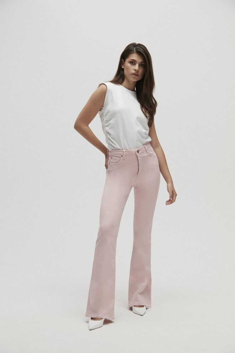 Homage  Jane - Colored Flared Jeans  Roze